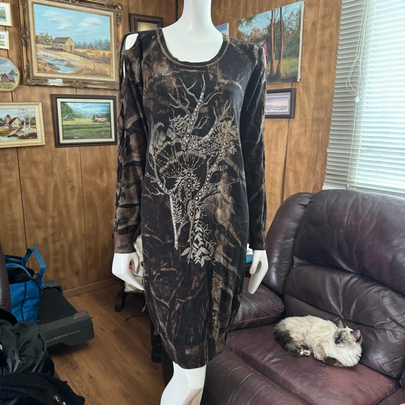 Angels Never Die Tunic/Sweater Dress - Picture 1 of 9